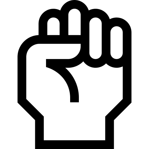 Fist empowerment protest vindication icon