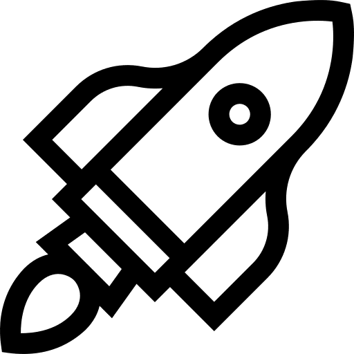 Spaceship aerospace business and finance space icon Spaceship aerospace business and finance space icon