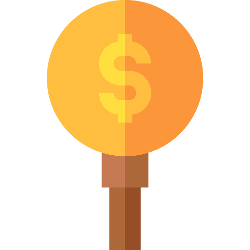 Bid dollar bidding auction icon
