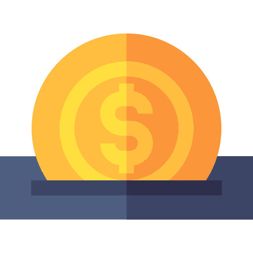 Charity dollar fund donation icon