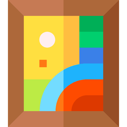 Art education creative landscape icon Art education creative landscape icon