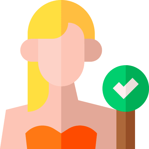 Auctioneer user woman people icon Auctioneer user woman people icon