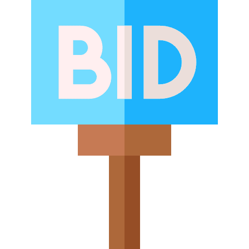 Bid hand currency gavel icon Bid hand currency gavel icon