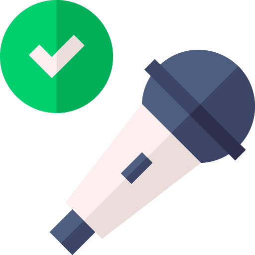 Microphone check podcast multimedia icon Microphone check podcast multimedia icon