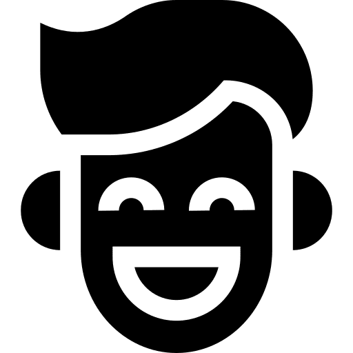 Happy avatar user face icon