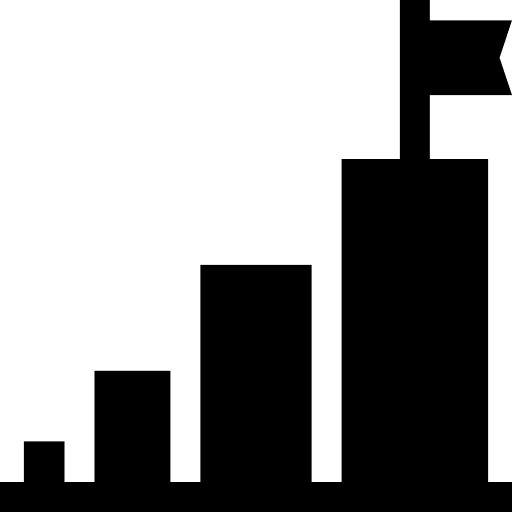 Success bars graphic success graphics icon
