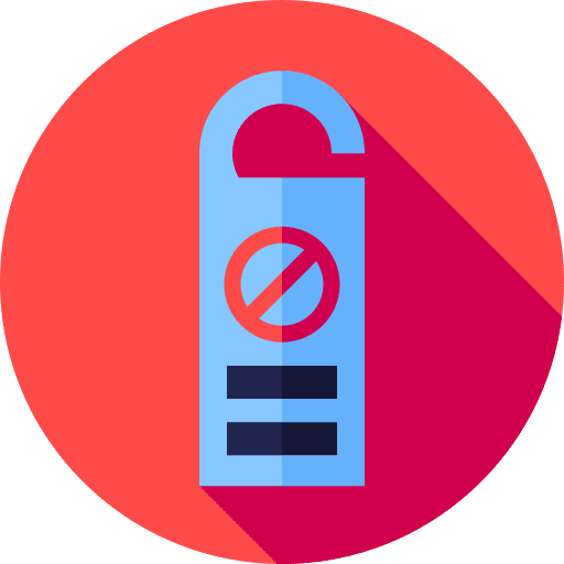 Do not disturb hotel service do not disturb door hanger icon