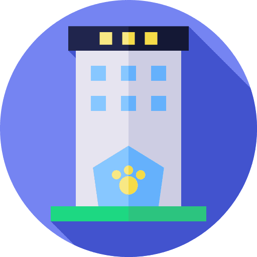 Pet hotel building animals pet hotel icon