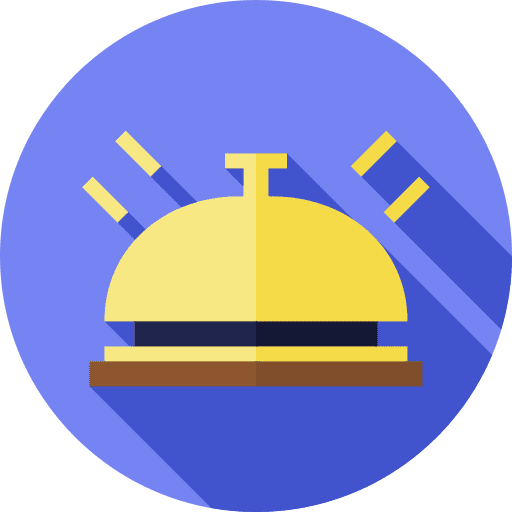 Reception bell reception hotel service travel icon