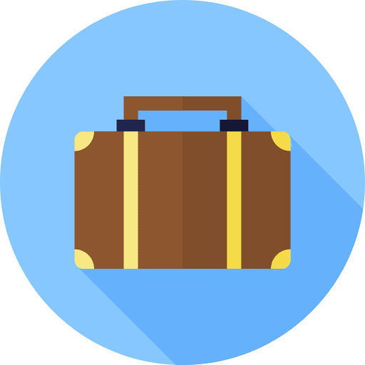 Suitcase holidays trip luggage icon