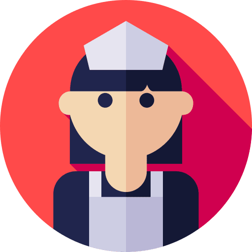 Cleaner girl woman apron icon Cleaner girl woman apron icon