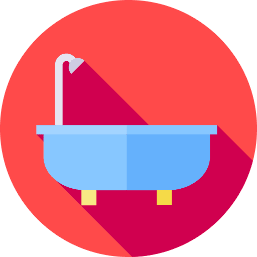 Bathtub washing furniture and household bath icon Bathtub washing furniture and household bath icon