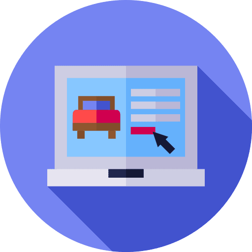 Booking computer online reservation laptop icon Booking computer online reservation laptop icon