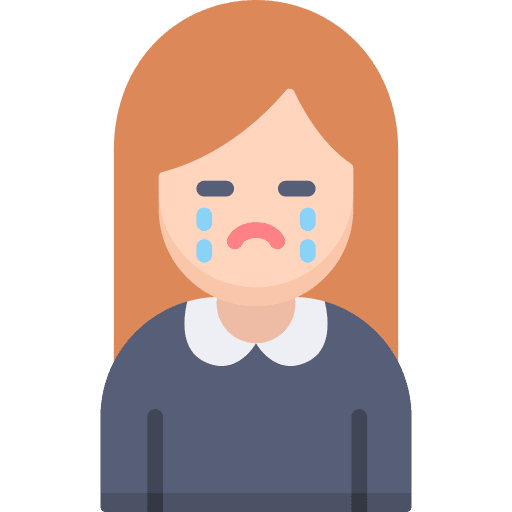 Sad crying mourning woman icon Sad crying mourning woman icon