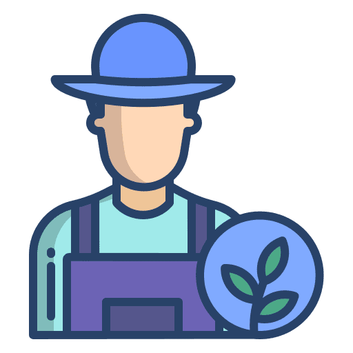 Farmer man male professions and jobs icon
