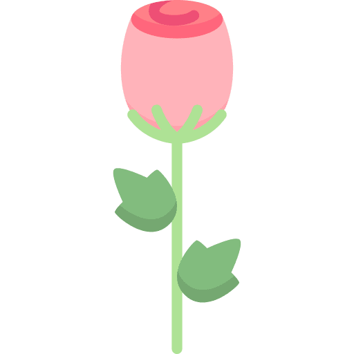 Rose petals botanical flower icon Rose petals botanical flower icon