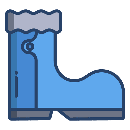 Boot gardening footwear protection icon Boot gardening footwear protection icon