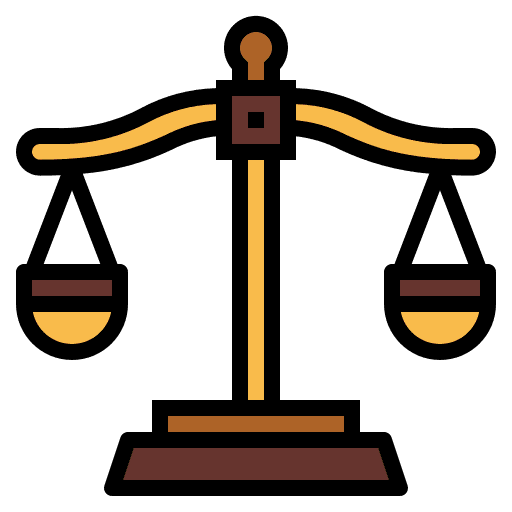 Balance scale law balance scale advocate icon