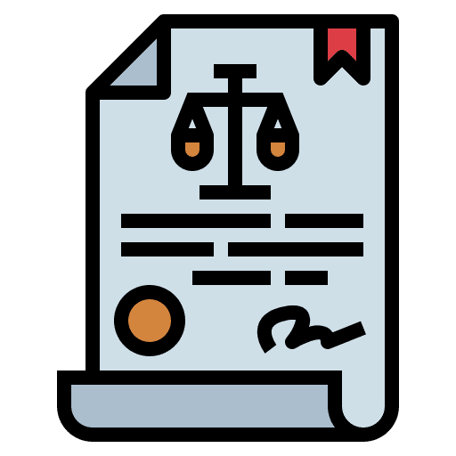 Certificate license legal paper degree icon
