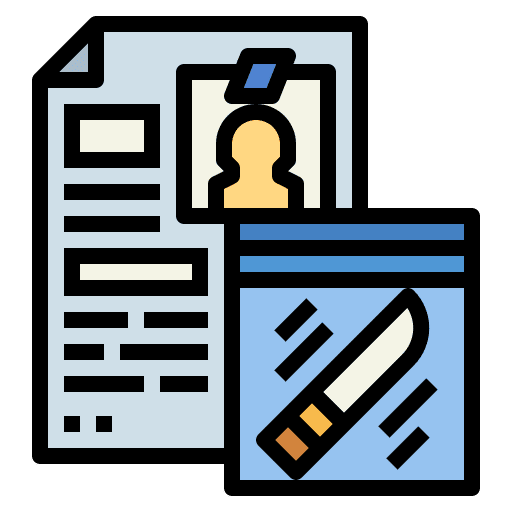 Evidence knife suspect miscellaneous icon