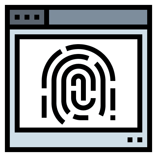 Fingerprint ui browser security icon Fingerprint ui browser security icon