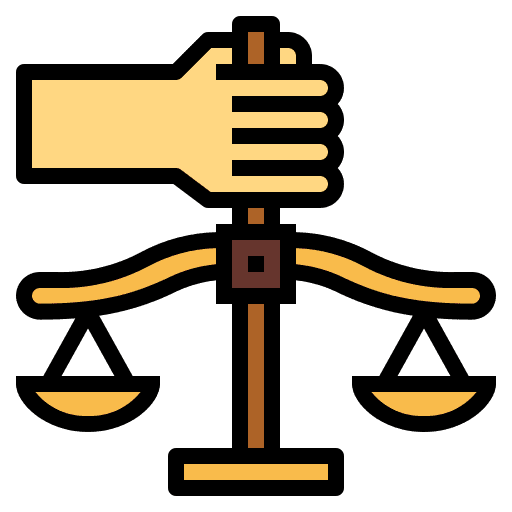Law justice miscellaneous hand icon