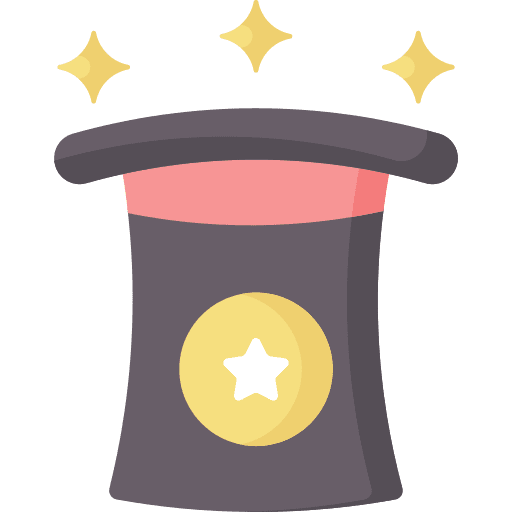 Magic hat show magic trick illusionist icon Magic hat show magic trick illusionist icon