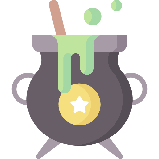 Cauldron witch scary cauldron icon Cauldron witch scary cauldron icon