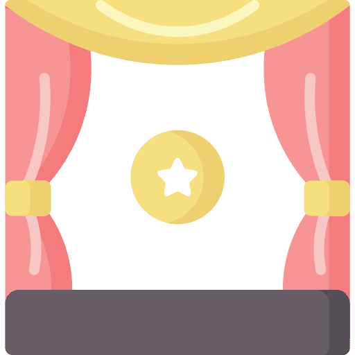 Stage entertainment curtains stage icon Stage entertainment curtains stage icon