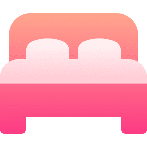Bed sleep furniture and household room icon