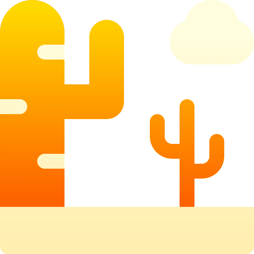 Desert cactus desert sun icon Desert cactus desert sun icon