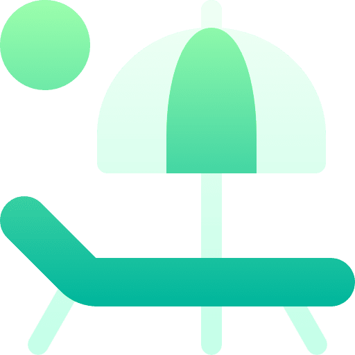 Beach vacation sunbed beach icon Beach vacation sunbed beach icon