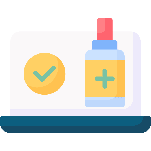 Cleaning disinfectant tool laptop icon