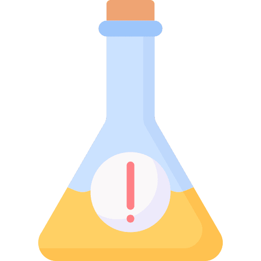 Hazardous science test tube chemical icon