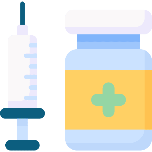 Medicine vaccine healthcare and medical syringe icon