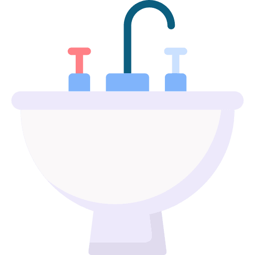 Wash basin faucet wash basin cleaner icon