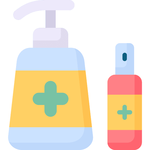 Disinfectant healthcare and medical hand sanitizer hand gel icon