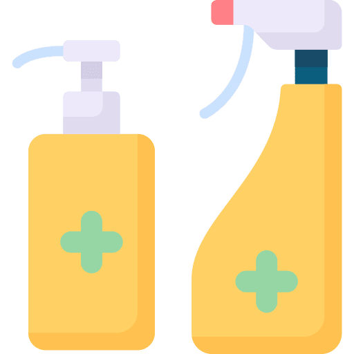 Disinfectant spray bottle wash hygiene icon