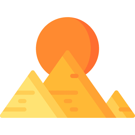 Egypt pyramid desert architecture and city architectonic icon Egypt pyramid desert architecture and city architectonic icon