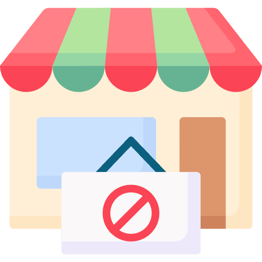 Store sign building shop icon