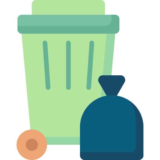 Trash bin basket garbage can icon