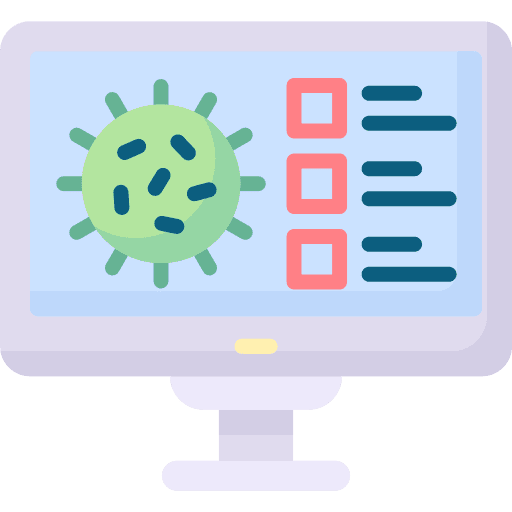 Virus online health virus icon