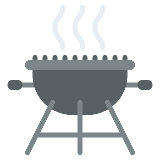 Bbq grill cooking stove camping barbeque icon