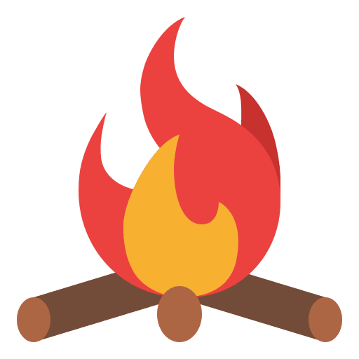 Campfire bonfire holidays flame icon