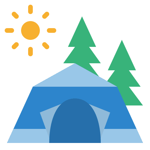 Camping travel weather sun icon