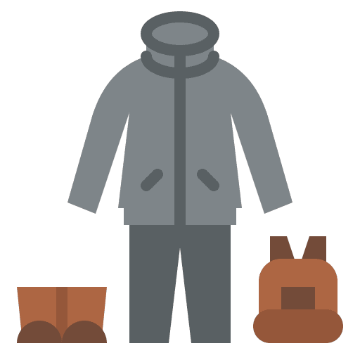 Clothes outdoor clothing travel icon