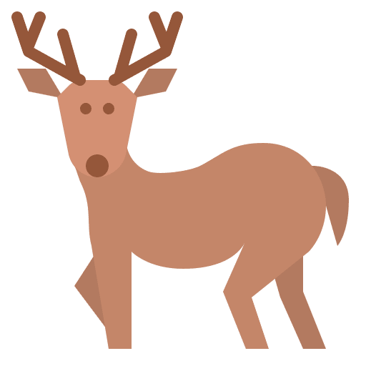 Deer reindeer wildfire buck icon