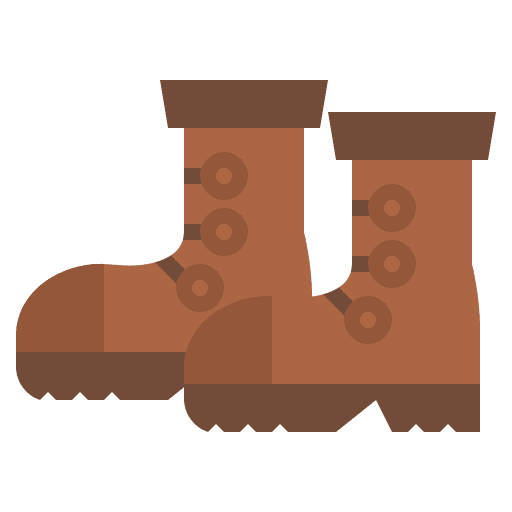 Boots camping shoes footwear icon Boots camping shoes footwear icon