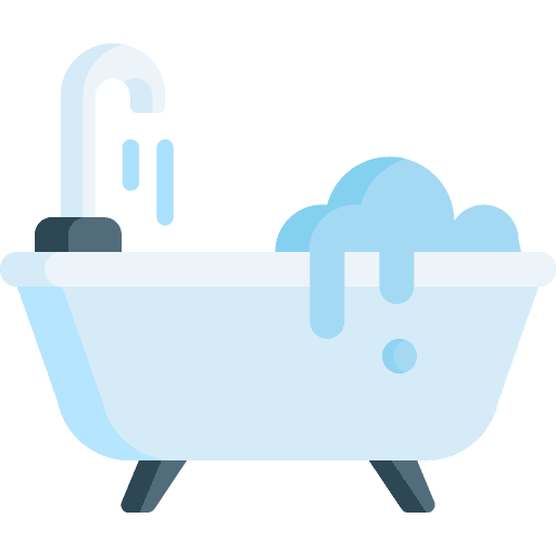 Bathtub bath bathroom furniture and household icon