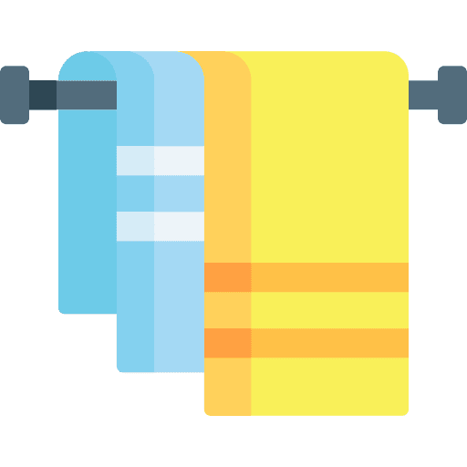 Towel rack wellness soft cotton icon